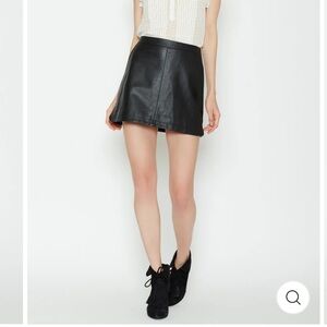 Joie Mayfair Leather Skirt